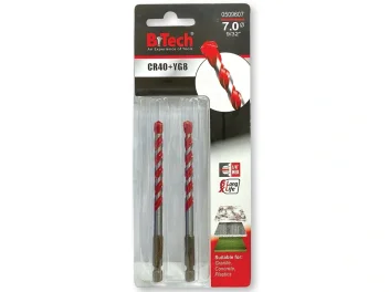 מקדח מולטי אוניברסלי זוג B.Tech "1/4 מידה 7.0 מק"ט 0509607