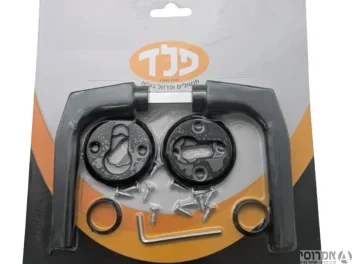 ידית לדלת אלומ דגם 236 [מרובע] שחור