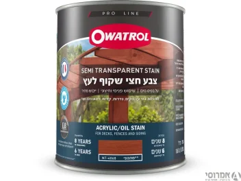 אווטרול צבע חצי שקוף לעץ בשכבה אחת בלבד – NT-4068 מהגוני - 0.75 ליטר - סאן דק