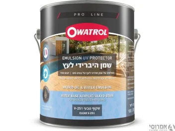 שמן היברידי לעץ V-251 שקוף - אווטרול - סאן דק