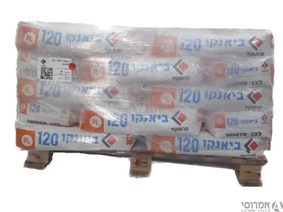 מארז חצי משטח [42 יחידות] טיח ביאנקו-PL 120 לבן תרמוקיר [25 ק"ג]