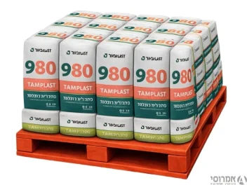 מארז חצי משטח [40 יחידות] טיח פולימרי 980 טמבור [25 ק"ג]