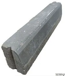 אבן שפה מדרכה 100*25*17 אפור (משקל 90 ק"ג ליחידה)