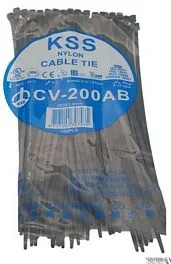 אזיקון פלסטיק 3.6*203 שחור [100 יחידות]