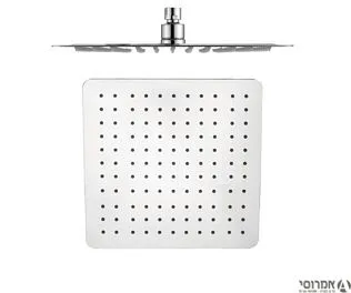 ראש מקלחת נירוסטה 20 מרובע TENOR 801503 חמת