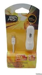 מטען רכב - לסמסונג ATS 2USB 2A SAM 6238