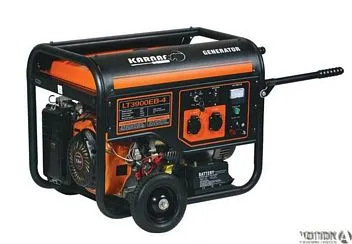 גנרטור בנזין -LT 3900+מצבר הנעת סטרטר מייצב מתח +עגלת נשיאה  לויר