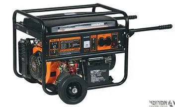 גנרטור בנזין -LT 9000+מצבר הנעת סטרטר מייצב מתח +עגלת נשיאה  לויר
