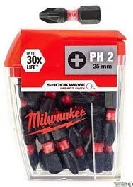 ביט 25 מ"מ SHOCKWAVE PH 2 מארז 25 יח' מילווקי