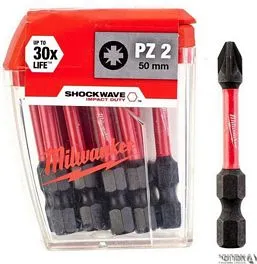 ביט 50 מ"מ SHOCKWAVE PZ 2 מארז 10 יח' מילווקי