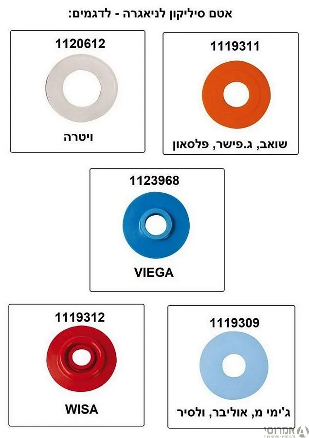 אטם סיליקון לניאגרות  שואב, ג.פישר, פלסאון 990026 עוז גום 2