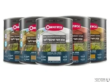 צבע לעץ חצי שקוף על בסיס מים OWATROL - בשכבה אחת בלבד!