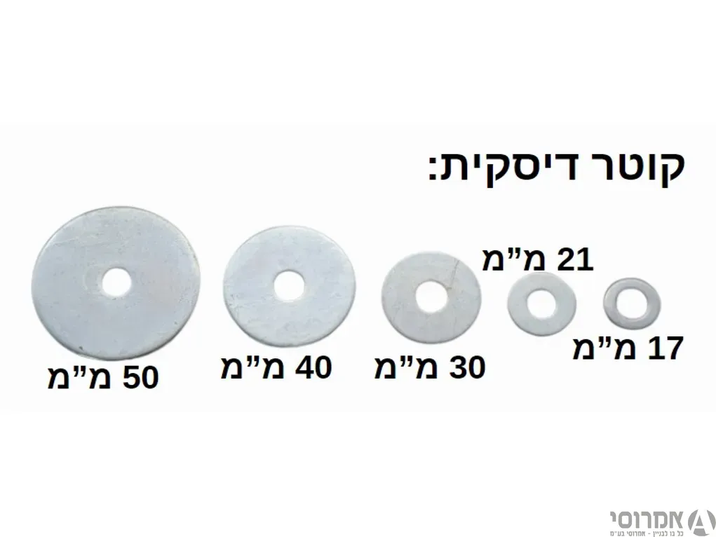 דיסקיות 2*5/16*17 מגולוון [100 יחידות]