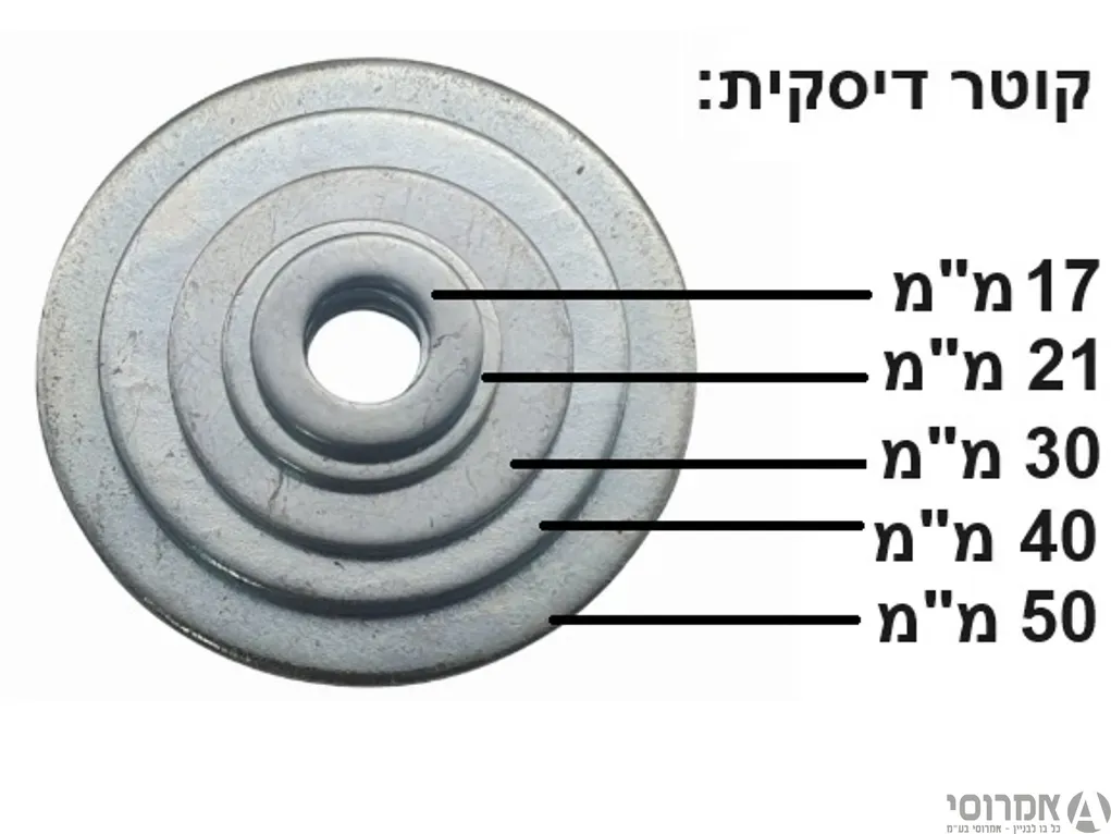 דיסקיות 2*5/16*17 מגולוון [100 יחידות]