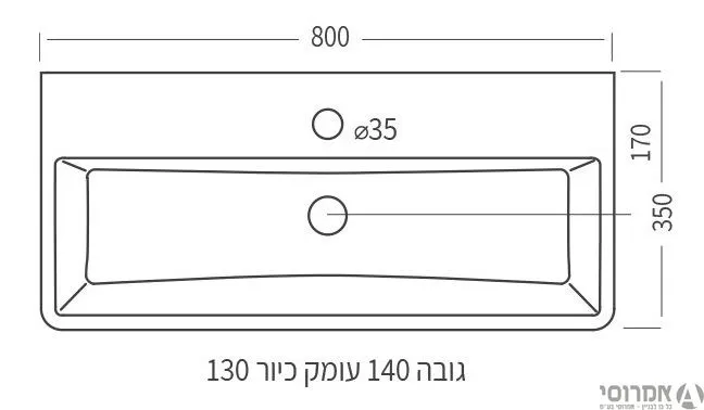 קע.רחצה ניו יורק 80 +חור -לבן חרסה 2