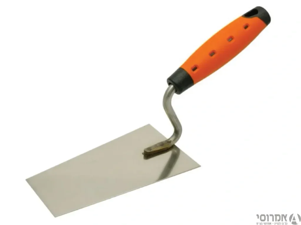 כף בניה טרפזית נירוסטה ידית גומי Solid 90/110x140mm מק"ט 6122