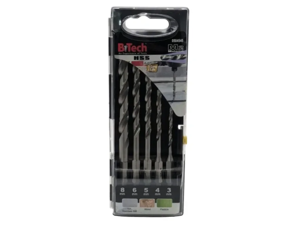 סט מקדחי אימפקט 5 HSS M2 SUPERיח B.Tech 8.0-3.0 מק"ט 0504545