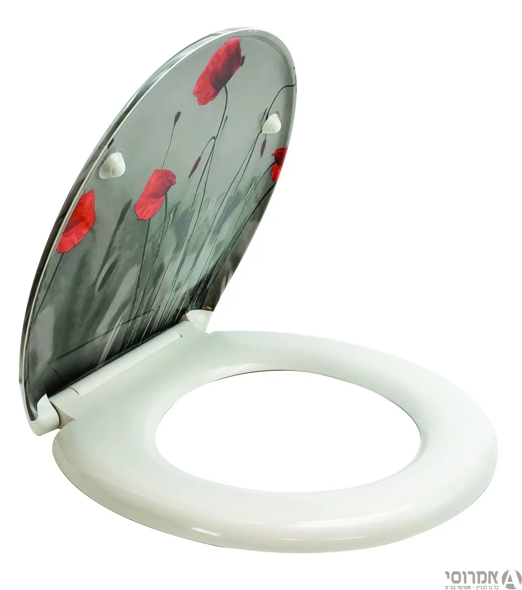 מכסה אסלה נשלף טורנדו כלניות 990144 עוז גום 2