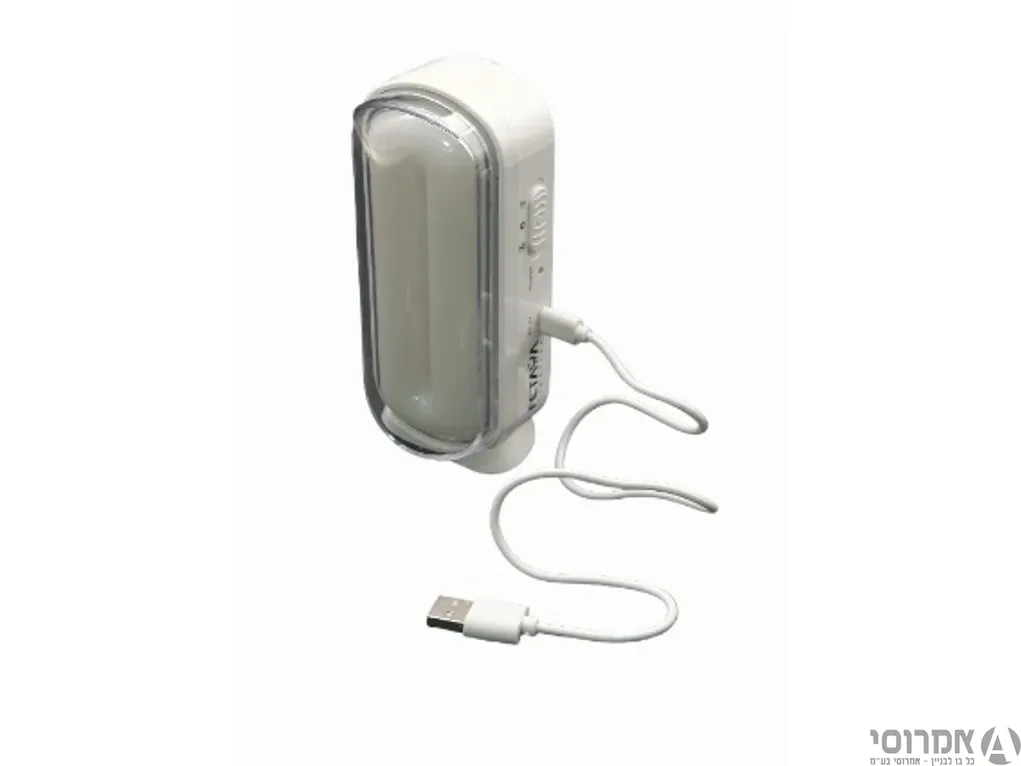 תאורת חרום נטענת שולחנית 60 לד 5V עם חיבור USB וכבל