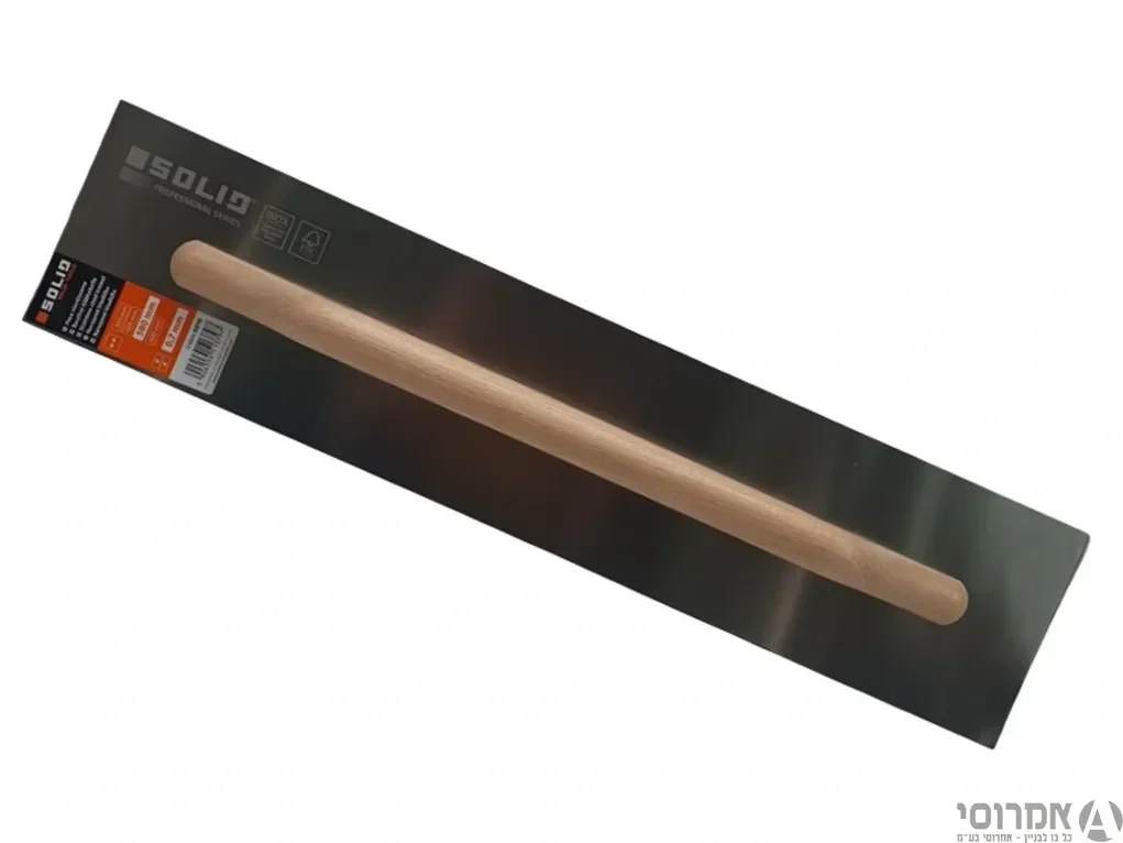 מלץ נירוסטה ארוך ידית עץ ציפוי לקה Solid 130/580mm מק"ט 6016