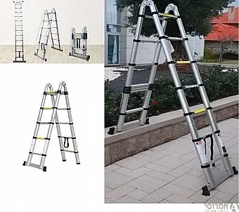 סולם טלסקופי כפול שחיל 5.6 מטר [2.9*2.9]