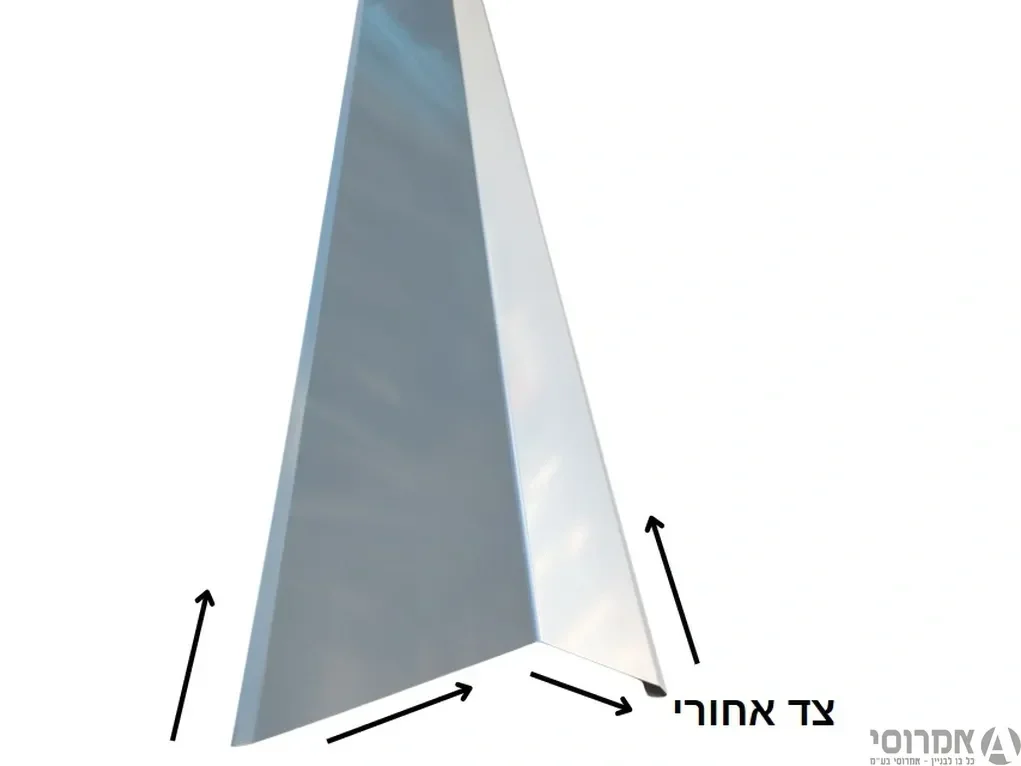 זוית פח לפנל מבודד למפגש קיר \פנל-5*15-גוון לבן- למטר